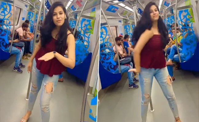 Dance Reel Gone Wrong: Woman Booked For Dancing On Hyderabad Metro - Sakshi