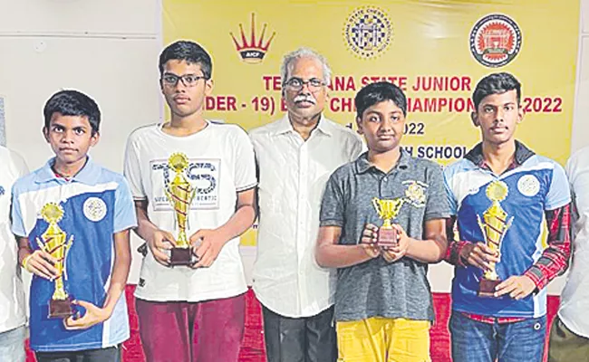 Arjun emerges champion in TS Junior U-19 Boys Chess - Sakshi