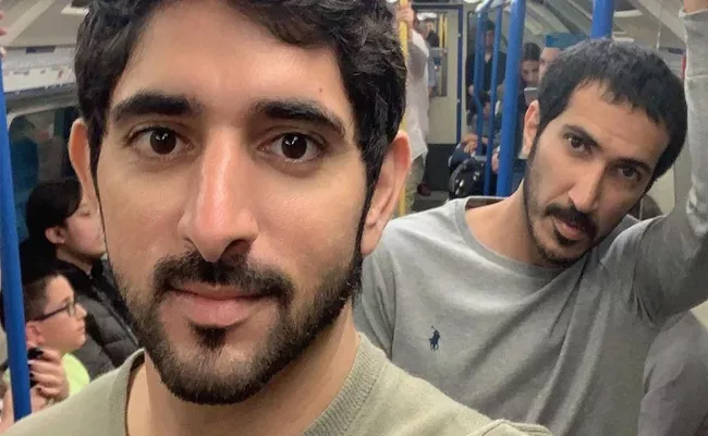 Viral: Dubai Crown Prince Goes Unnoticed While Travelling In London Tube - Sakshi