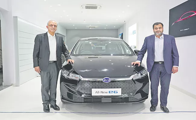 BYD India inaugurates its first passenger vehicles showroom at Hyderabad - Sakshi