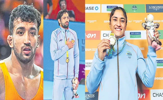 Commonwealth Games 2022: Indian wrestlers wins 11 medals - Sakshi