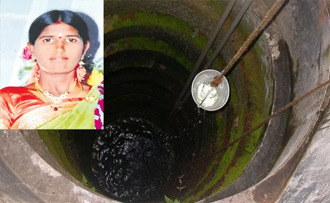 Woman dies after falling into deep well Moinabad Rangareddy - Sakshi