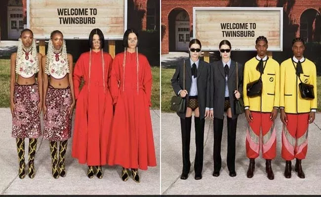 Viral Video: Gucci Featured 68 Pairs Of Identical Twins At Milan Fashion  - Sakshi