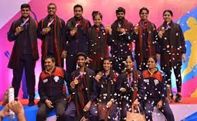 Telangana athletes add four more medals at National games - Sakshi