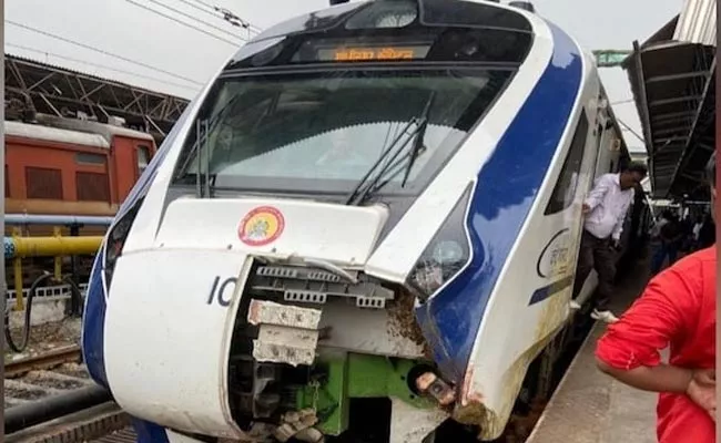 Fir Against Buffaloes Owners Vande Bharat Train Accident Case - Sakshi