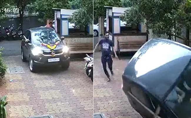 Viral Video: Unfortunate Accident Involving Brand New Car  - Sakshi