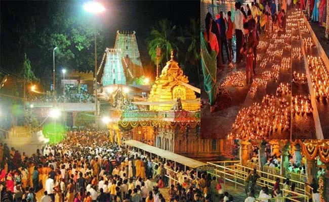 Devotees Crowded To Srisailam Temple In Karthika Masam - Sakshi