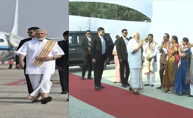 PM Narendra Modi Inaugurates Kashi Tamil Sangamam in Varanasi - Sakshi