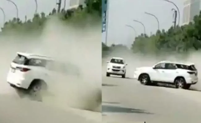 Noida Students Post Car stunts At Public Place Video Viral - Sakshi