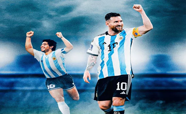 FIFA WC: Messi Breaks Diego Maradona Record Sensational Goal R-16 Match - Sakshi