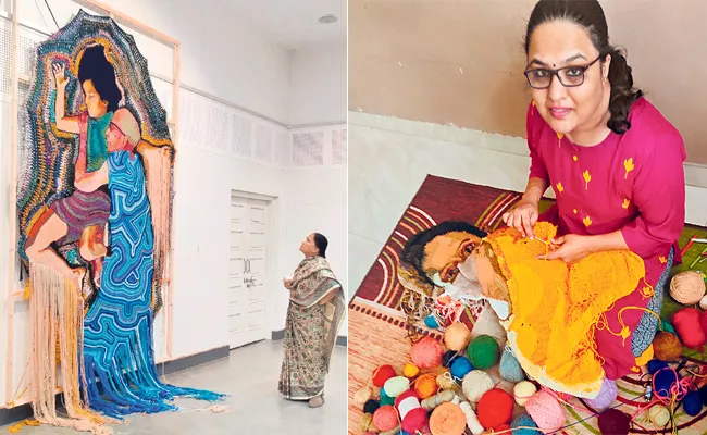 Woolen Art Work: Dhulipalla Manasa Priya Inspiring Journey - Sakshi
