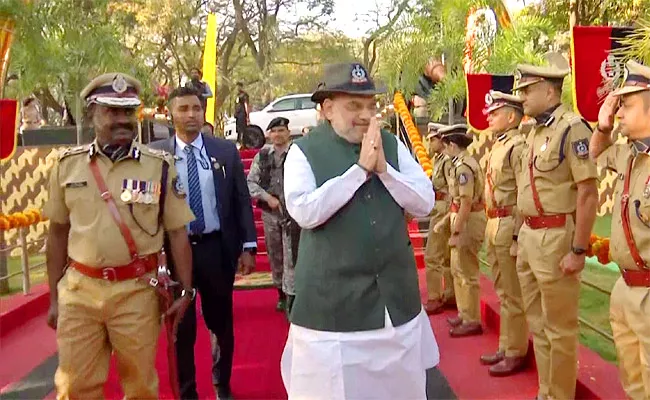Amit Shah Attends Passing Out Parade Of IPS Probationers In Hyderabad - Sakshi