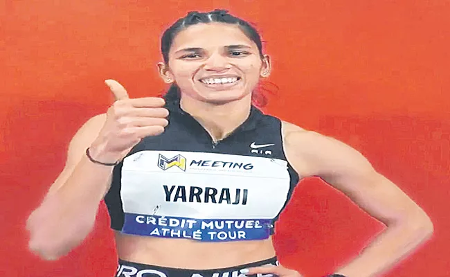 Elite Indoor Track Miramas: Jyothi Yarraji breaks 60m hurdles national record, again - Sakshi