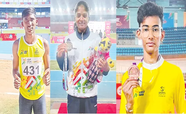 Khelo India Youth Games: Telangana Pranay leaps to gold at Khelo India Youth Games - Sakshi