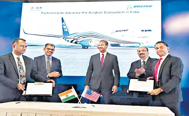 Boeing, GMR Aero Technic to set up freighter conversion facility for 737 passenger planes in Hyderabad - Sakshi