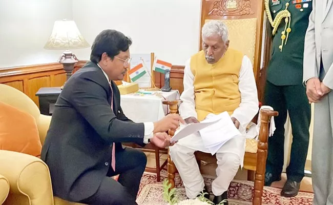 Conrad Sangma Meets Meghalaya Governor - Sakshi