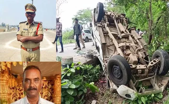 SI And Driver Die In Road Accident At Eturnagaram - Sakshi