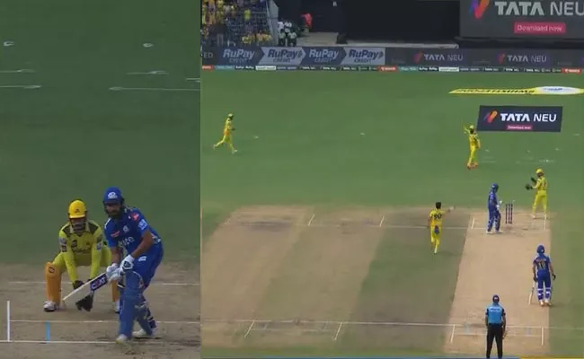 MS Dhoni Played-Mind Game Behind Rohit Sharma Duck-Out CSK Vs MI Viral - Sakshi