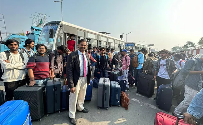 Telangana Students Reached Home From Manipur Imphal - Sakshi