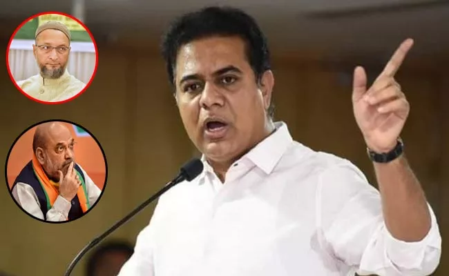 Minister KTR Political Counter Attack On Amit Shah And BJP - Sakshi