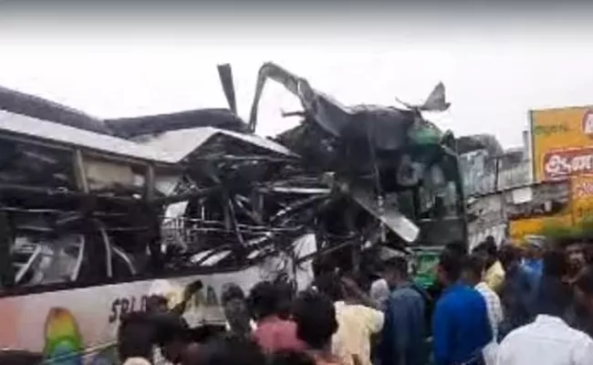 Many Killed 70 injured As 2 buses collide In Tamil Nadu - Sakshi