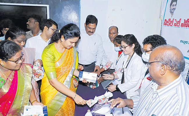 Vidadala Rajini Inaugurated Sickle Cell Anemia Examination Centre AP - Sakshi