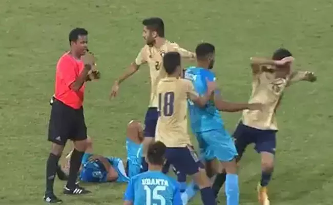 SAFF Championship 2023: India VS Kuwait Match Turned Fight Club, 3 Red Cards Branded - Sakshi