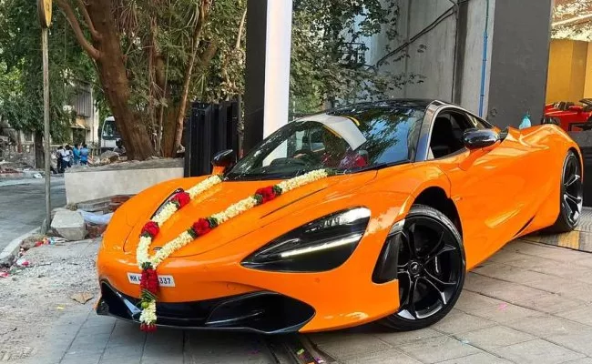 Expensive McLaren 720S Car Received a Customary Welcome in Mumbai Deets Inside - Sakshi
