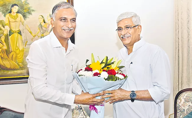 Minister Harish Rao met with Gajendra Singh Shekawat - Sakshi