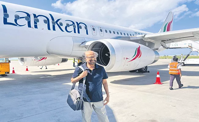 Indian superstar Rajinikanth arrives in Maldives - Sakshi