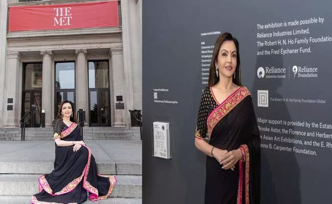 Nita Ambani attends the special preview of Buddhist art exhibition at the Met Museum in New York - Sakshi