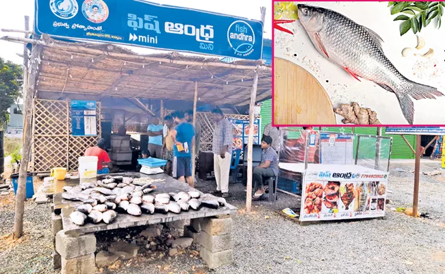 Seafood sales boom in Rayalaseema districts - Sakshi