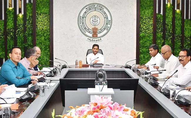 Cm Jagan Review Meeting Construction Works Of Ports And Harbors - Sakshi