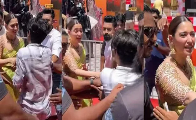 Tamanna Fan Over Action At Kollam Shopping Mall Opening - Sakshi