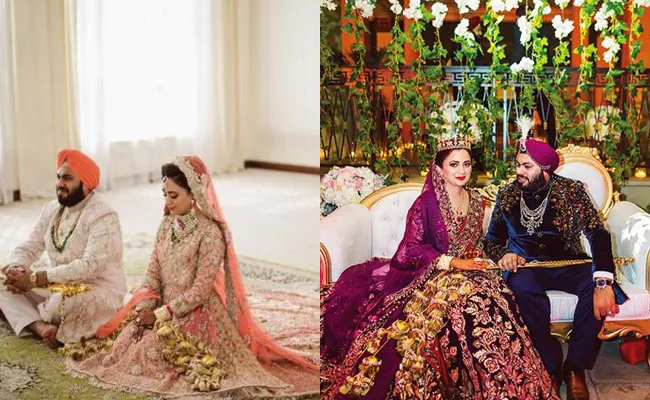 Meet these sweet couple surpasses even ambanis in lavish wedding - Sakshi