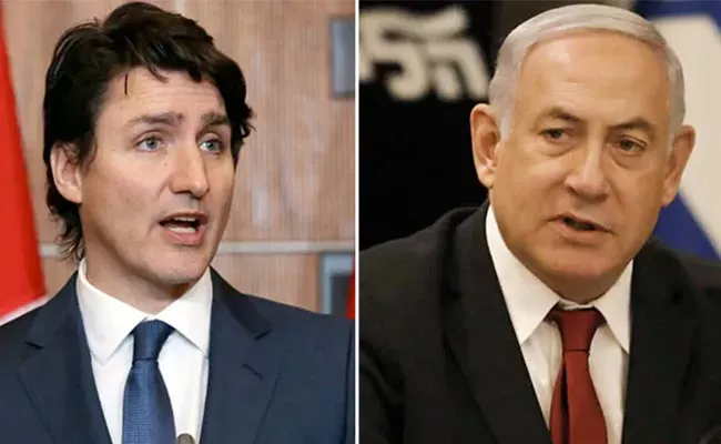 Benjami Netanyahu Counter Attack To Justin Trudeau Over Gaza - Sakshi