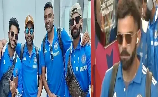 Team India arrive in Kolkata ahead of IND vs SA World Cup clash - Sakshi