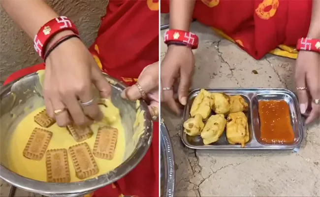 Biscuit Pakoda Filled with Spiced Potatoes - Sakshi