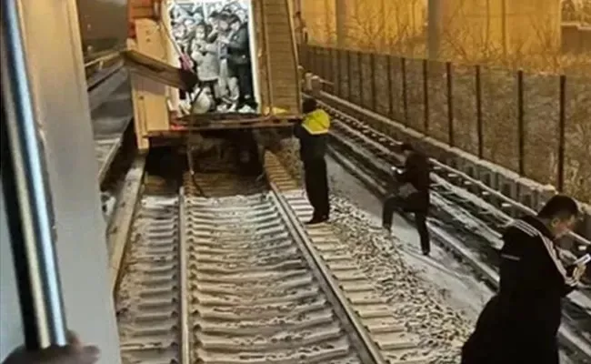 Two Metro Trains Collided In Beijing  - Sakshi