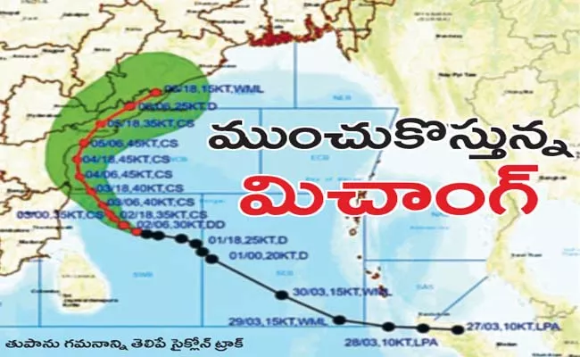 An ongoing severe cyclone in the Bay of Bengal - Sakshi