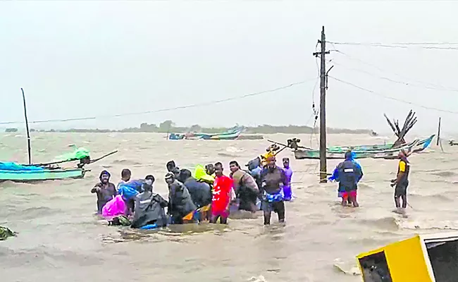 Cyclone Michaung: Storm likely to make landfall in AP Bapatla officials on high alert - Sakshi