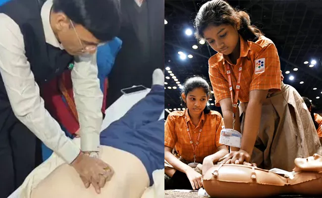 Union Health Ministry 20 Lakhs People CPR Learn programme - Sakshi