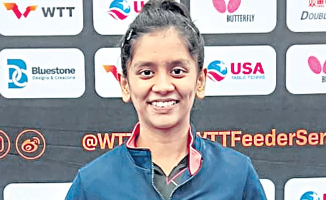 World Table Tennis Singles Champion Srija - Sakshi