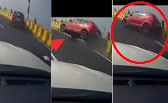 First Accident On Mumbai New Atal Setu Viral Video - Sakshi