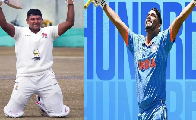 Brother Sarfaraz Musheer Slams Centuries for India Teams on Same Day - Sakshi