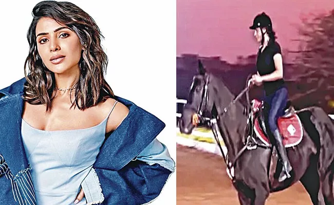 Samantha Rides A Horse During Sunset - Sakshi