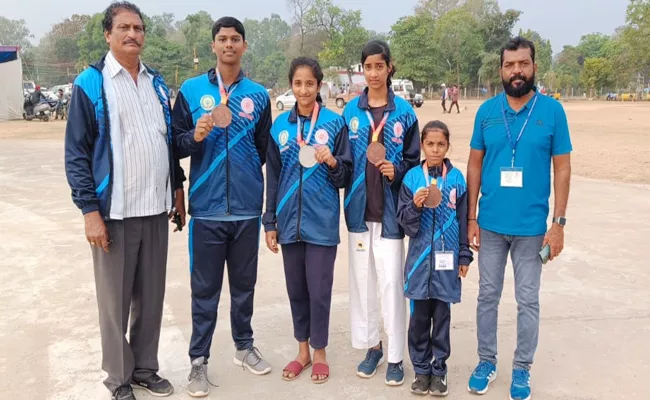 National School Games: Andhra Pradesh Taekwondo Team Won 4 Medals - Sakshi