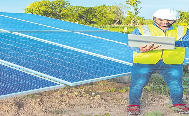 Solar installations fall 44percent in 2023 - Sakshi