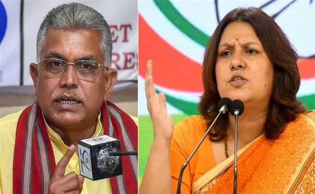 Election Commissio Issues notice To Supriya Shrinate, Dilip Ghosh - Sakshi