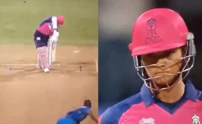 Jaiswals Gifts His Wicket With Careless Shot As MIs Maphaka - Sakshi